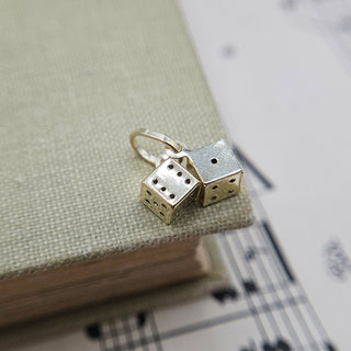 Tiny Gold Double Dice Charm