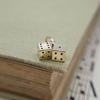 Tiny Gold Double Dice Charm