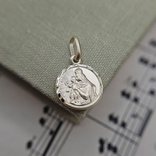 Small Gold Madonna & Jesus Pendant | 1.2cm 
