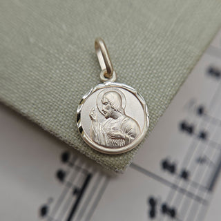 Small Gold Madonna & Jesus Pendant | 1.2cm 