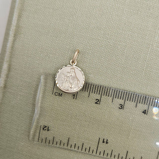 Small Gold Madonna & Jesus Pendant | 1.2cm 