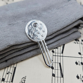 Sterling Silver Key Pendant with CZ