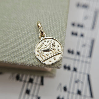 Micro Gold Taurus Zodiac Pendant