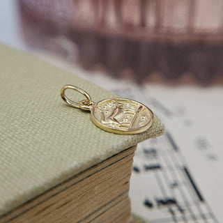 Micro Gold Taurus Zodiac Pendant