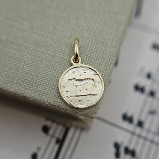 Micro Gold Taurus Zodiac Pendant