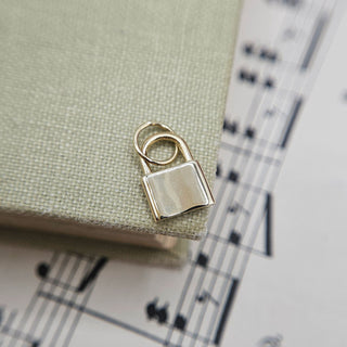 Dainty Gold Padlock Pendant