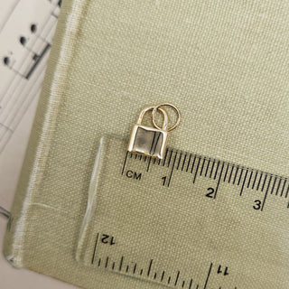 Dainty Gold Padlock Pendant
