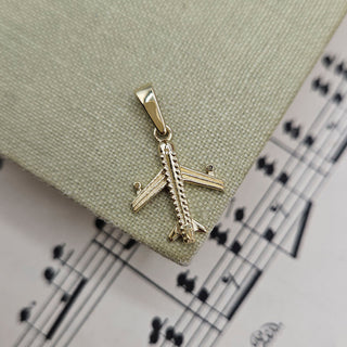 Small Gold Airplane Pendant