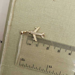 Small Gold Airplane Pendant