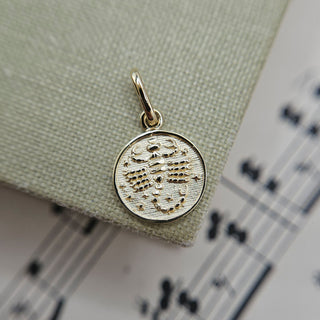  Micro Gold Scorpio Zodiac Pendant