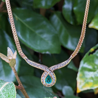 vintage emerald necklace