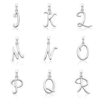 Silver Initial Pendant | A-Z