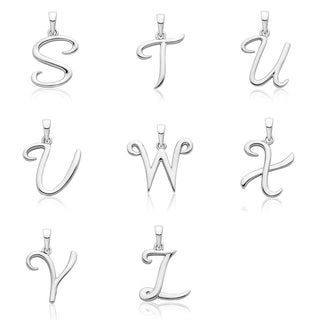 Silver Initial Pendant | A-Z