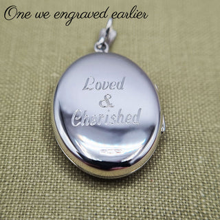 personalised and engraved silver locket