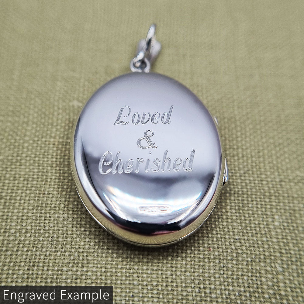 personalised and engraved silver locket