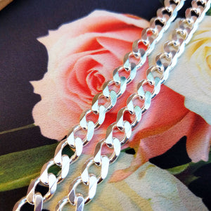 heavy bevelled curb chain necklace