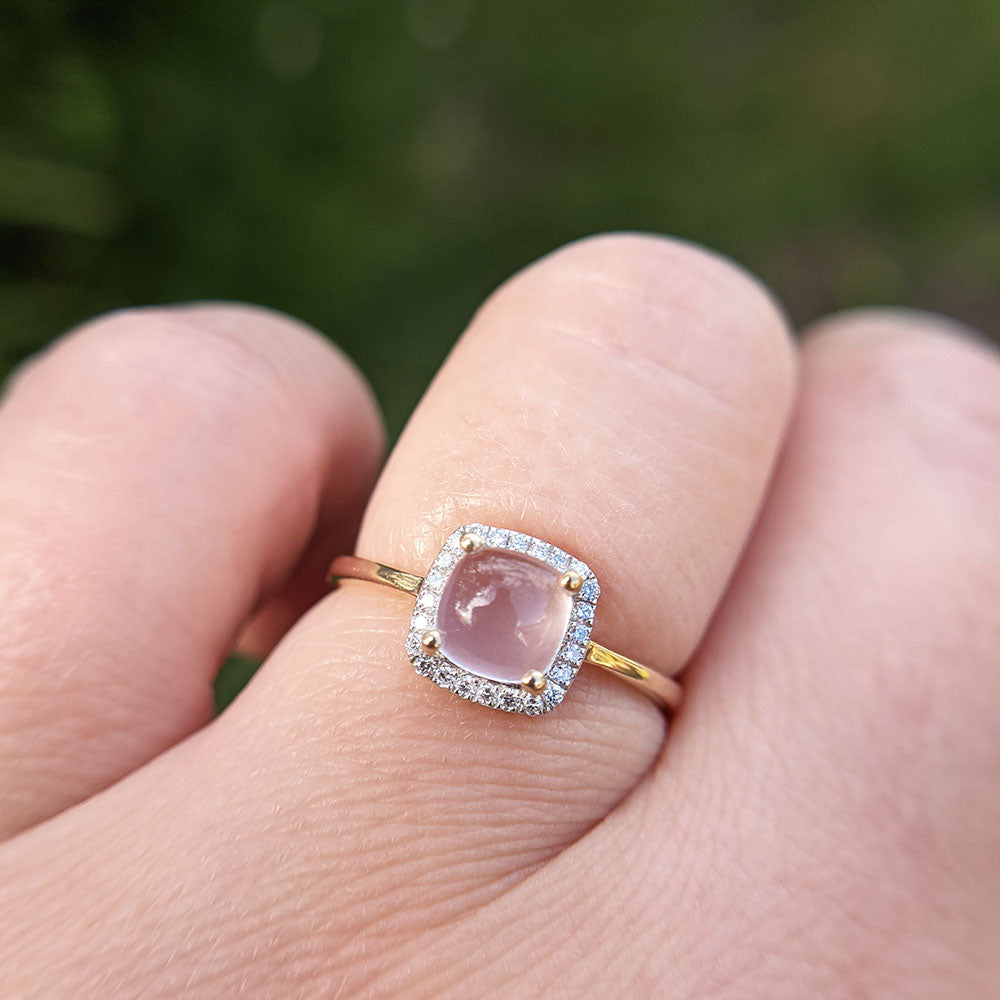Buy Natural Rose Quartz Ring Rose Quartz Engagement Ring Promise Ring Gift  for Her Wedding Ring Oval Rose Quartz Ring Pink Gemstone Ring Online in  India - Etsy