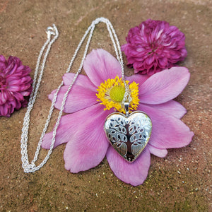 silver locket and chain for women