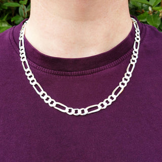 chunky figaro chain in sterling silver