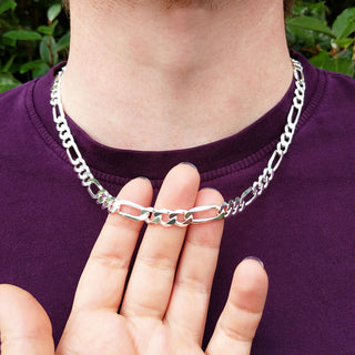 figaro chain on man's neck