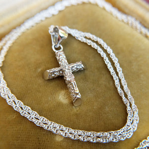 small ladies silver crucifix