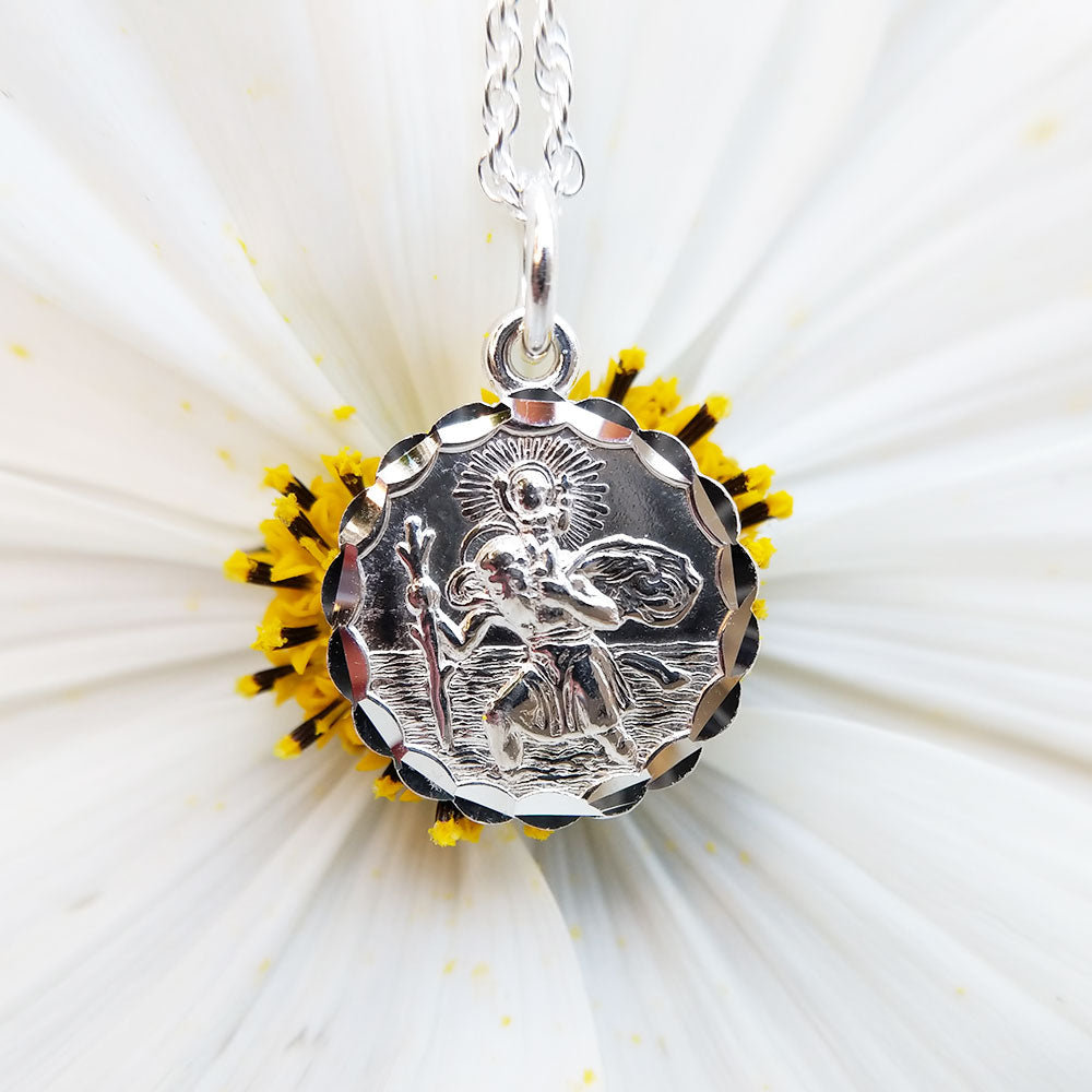 women&#39;s small silver st christopher