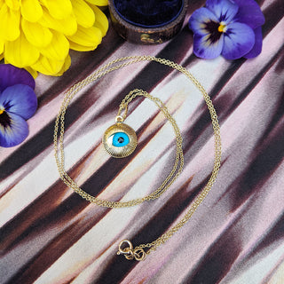 real gold evil eye necklace