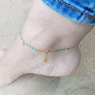 anklet being modelled