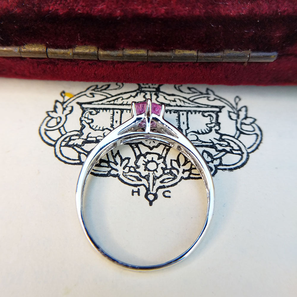 side profile of white gold ring