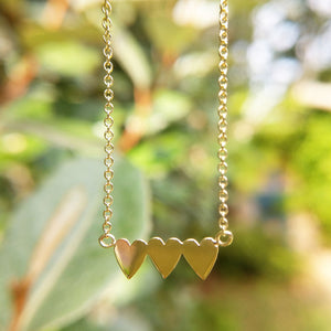 real gold heart chain necklace