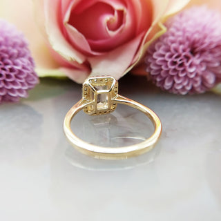 under gallery of morganite ring