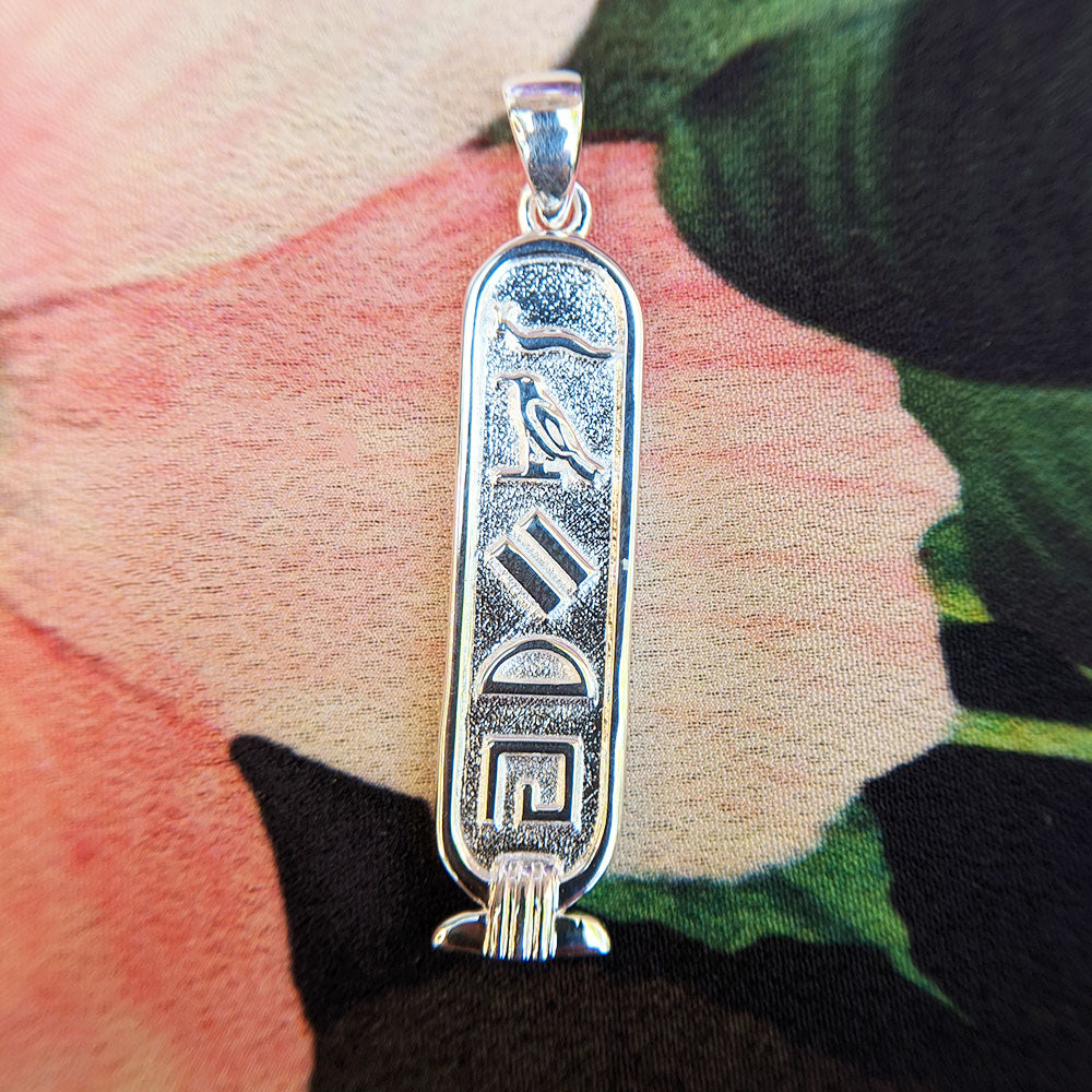 Personalized Vertical Bar with Egyptian Hieroglyphics Pendant XNA781Y - Ron  Jewelers