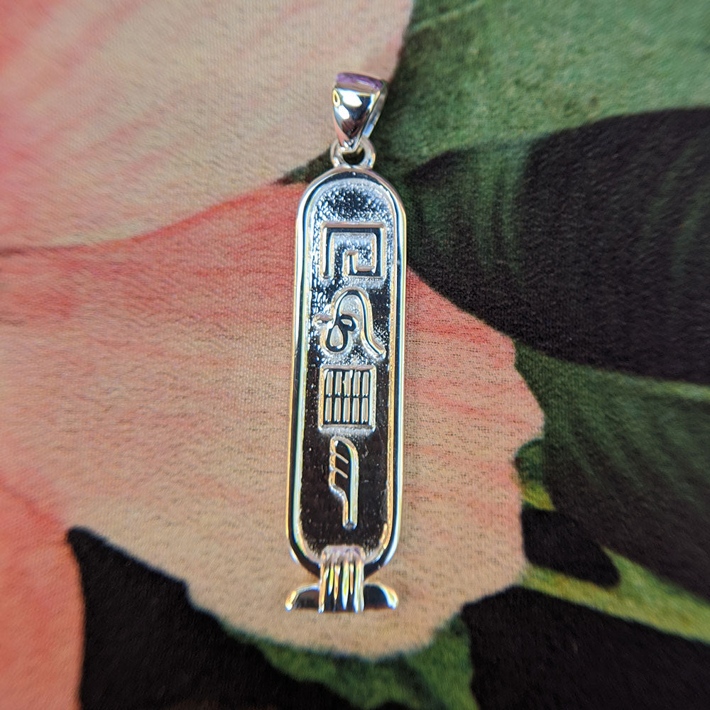 Double Sides Personalized Hieroglyphics Name Cartouche Sterling Silver -  Egyptian Jewelry - MOJOII