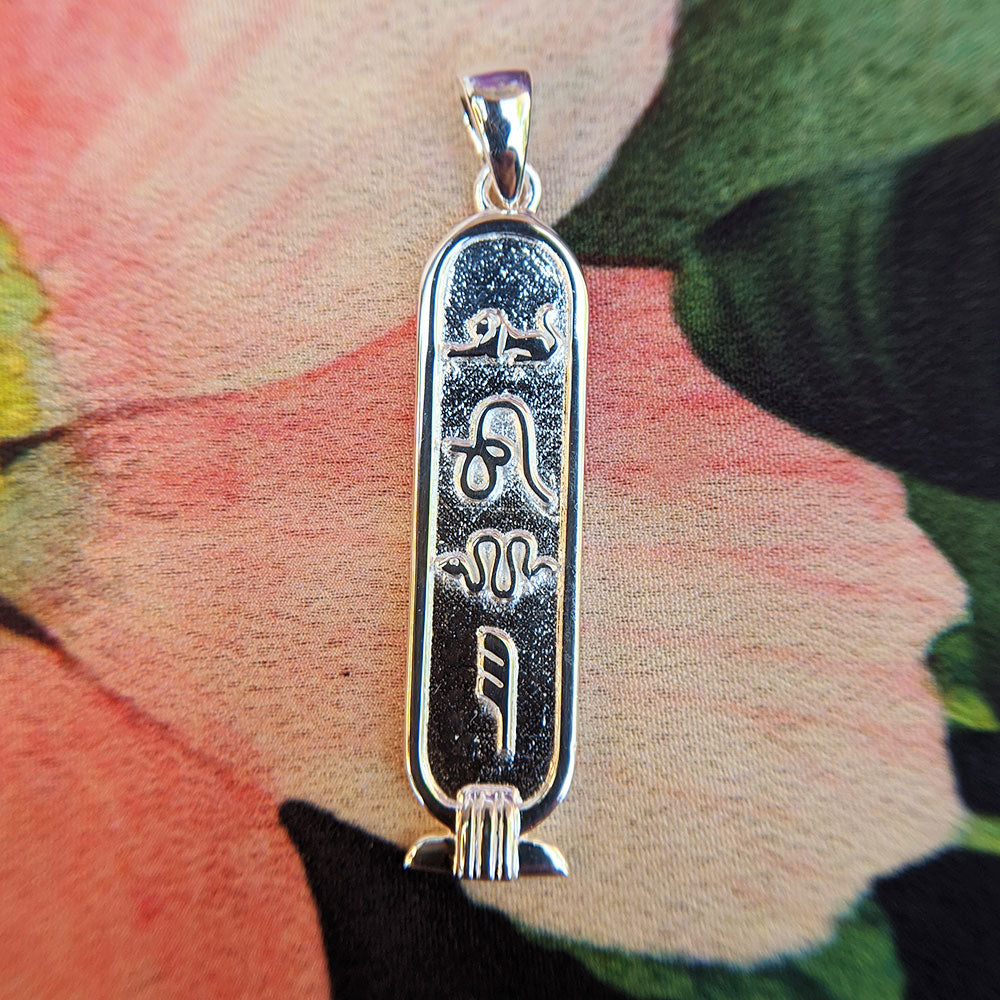 925 Sterling Silver Egyptian Hieroglyphics Pendant... - Depop