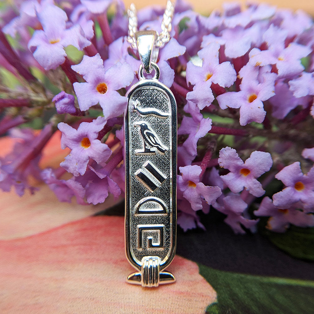 Egyptian Gold 18K Wide Pendant Cartouche 2 Names in Hieroglyphics Double  Sided | eBay