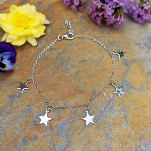 ladies dainty silver bracelet for stacking