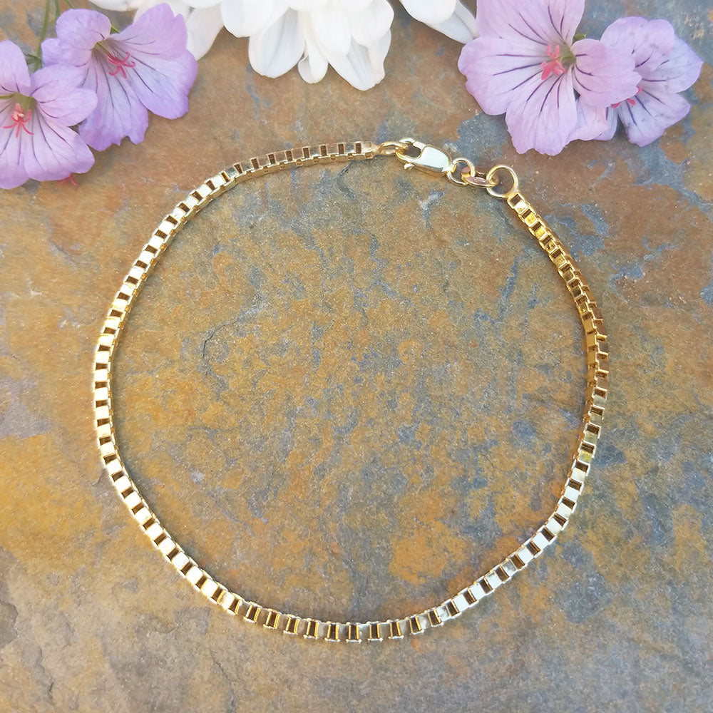 Scott Bros. Beck Thin Round Box Chain Necklace in 18k Gold Vermeil – Smyth  Jewelers