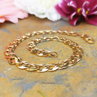 8.5 inch men's gold bracelet