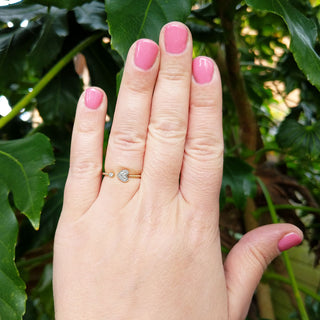 pretty diamond ring on hand