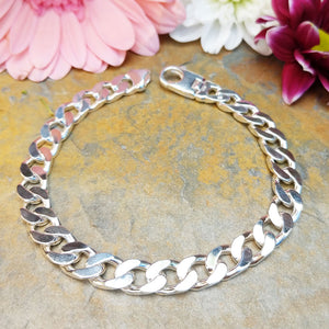 925 silver curb bracelet 8.5 inches