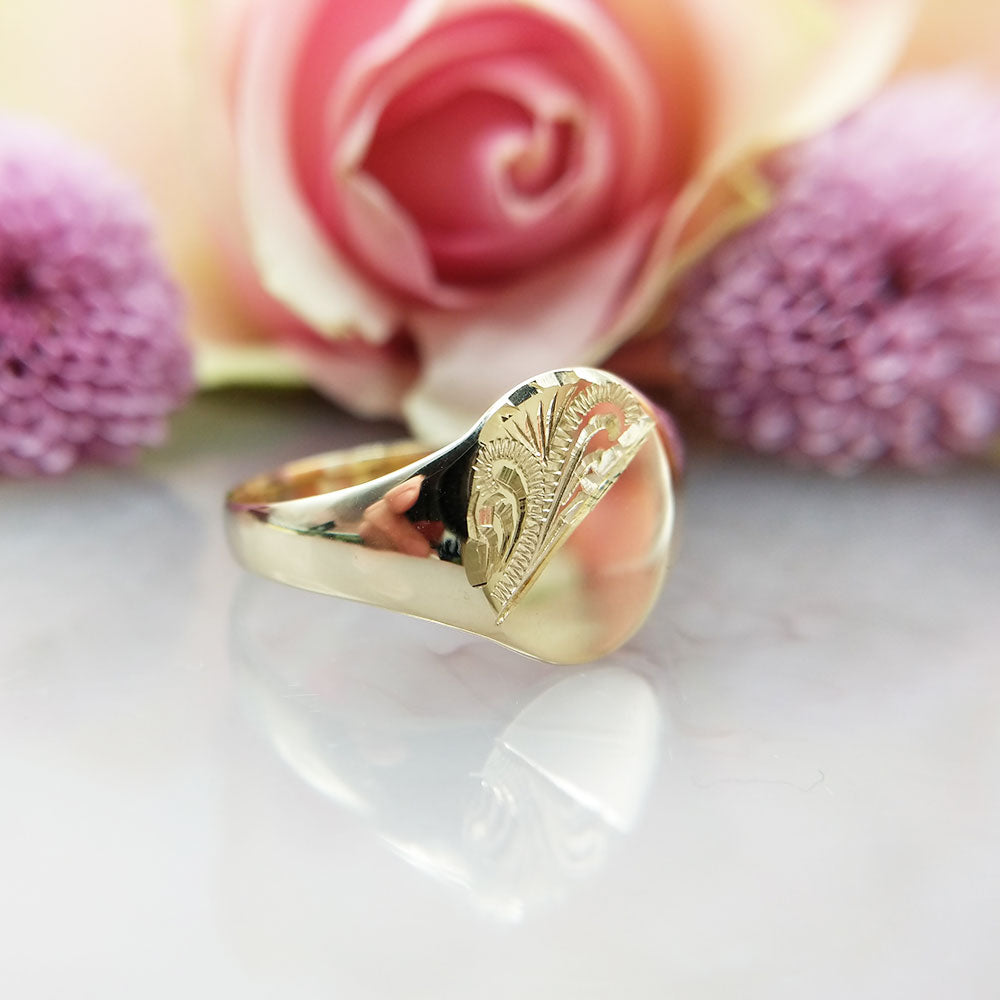 solid gold, British made signet ring