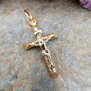 men's gold crucifix