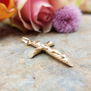 women's gold crucifix