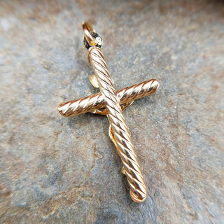 reverse of gold crucifix pendant