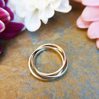 rose yellow white gold ring