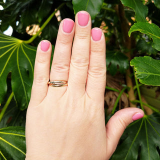 russian wedding ring on hand