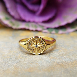compass signet ring