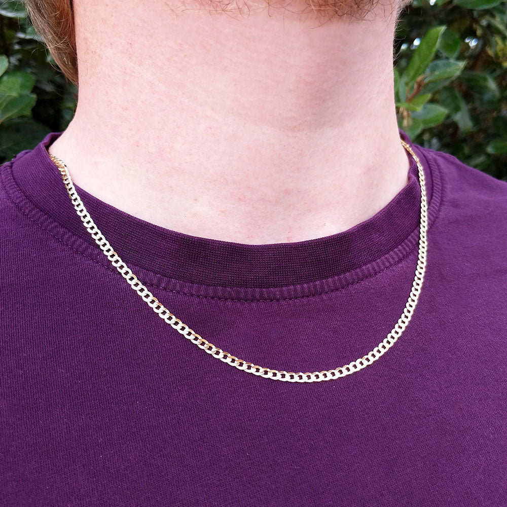 Men's Ladies 9ct Rose Gold 3.5mm Belcher Chain Necklace 20 22 24
