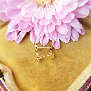 small cross earrings with sapphire