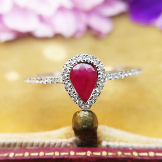 close up of ruby ring